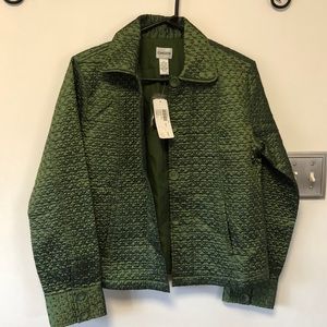 NWT Chico’s Green Quilted Jacket Size 0.5